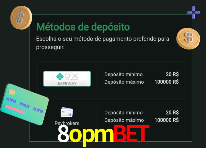 O cassino 8opmbet oferece uma grande variedade de métodos de pagamento