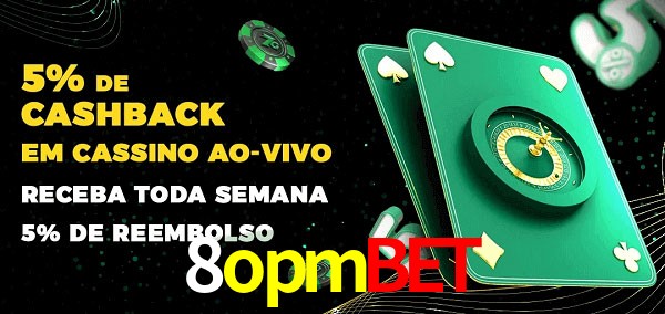 Promoções do cassino ao Vivo 8opmbet